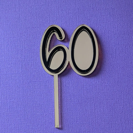 Double layer acrylic number cake topper