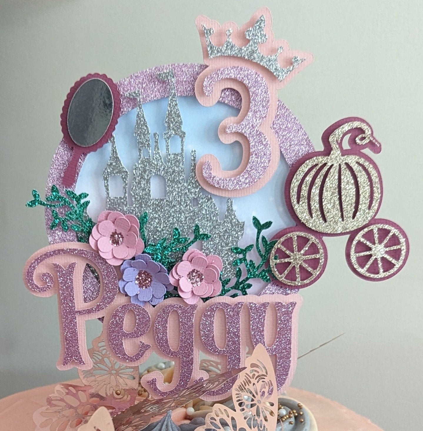 Personalised princess cake topper