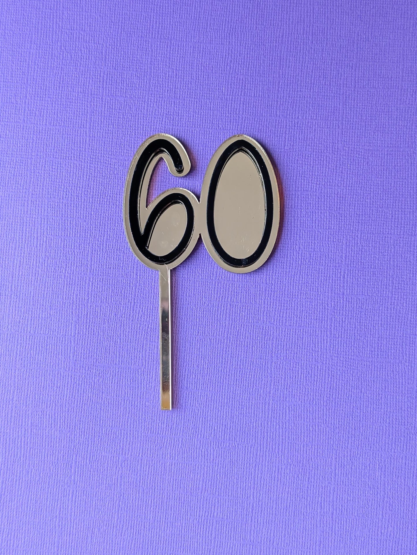 Double layer acrylic number cake topper