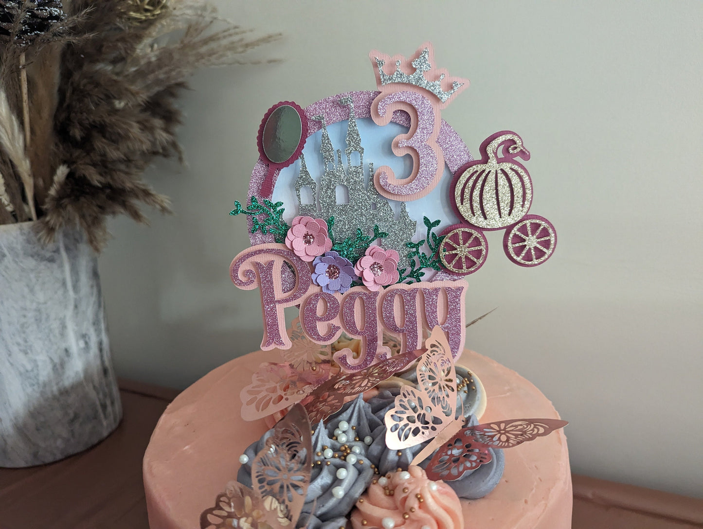 Personalised princess cake topper