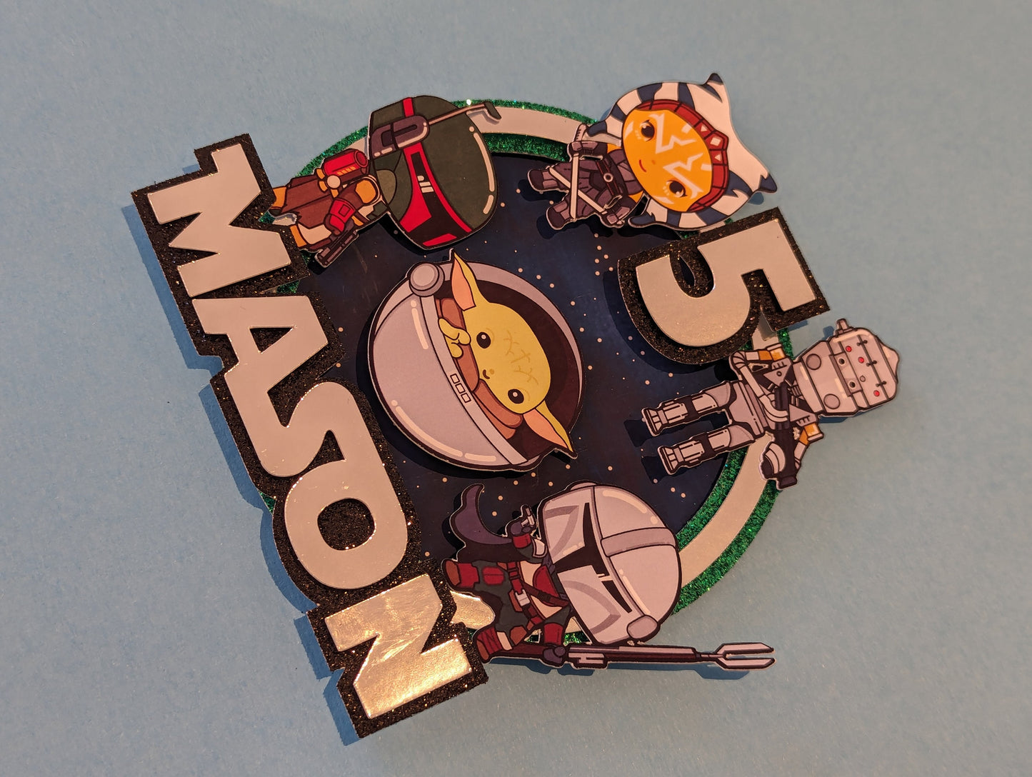 Personalised star heros cake topper