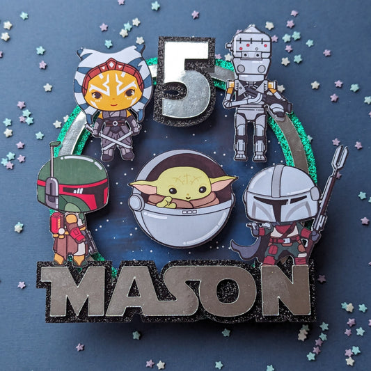 Personalised star heros cake topper