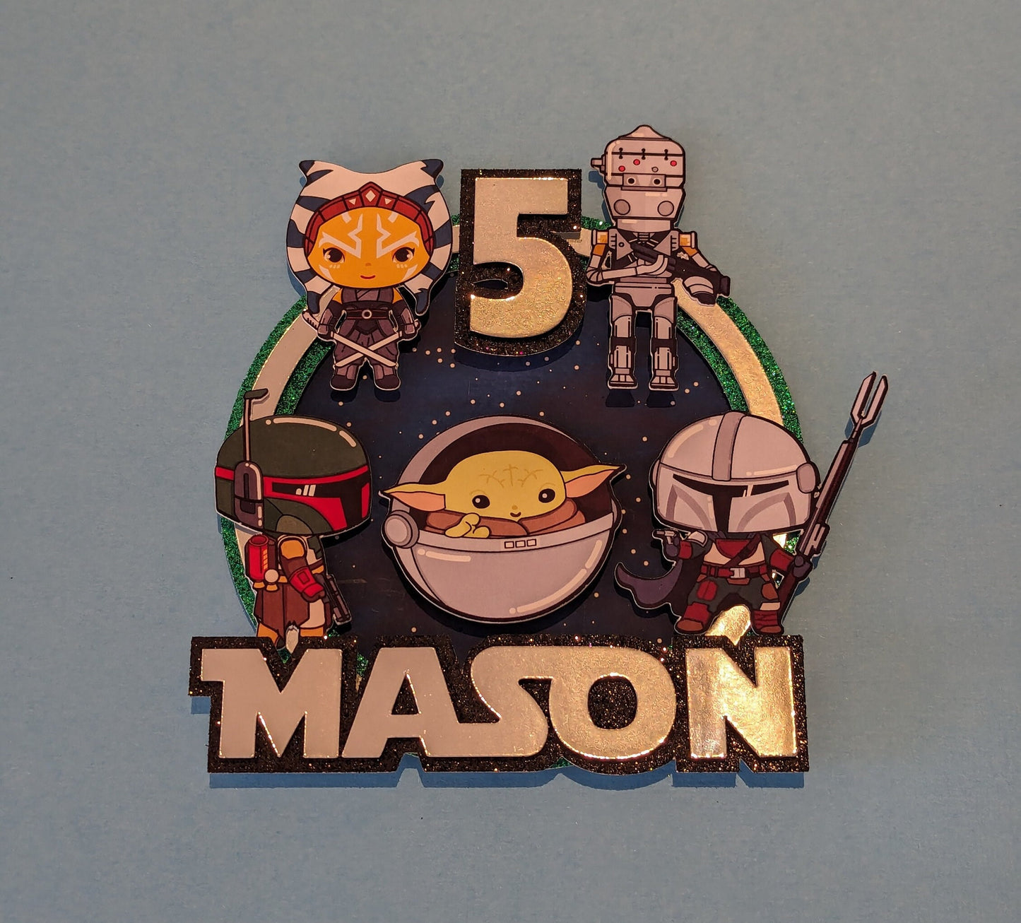 Personalised star heros cake topper