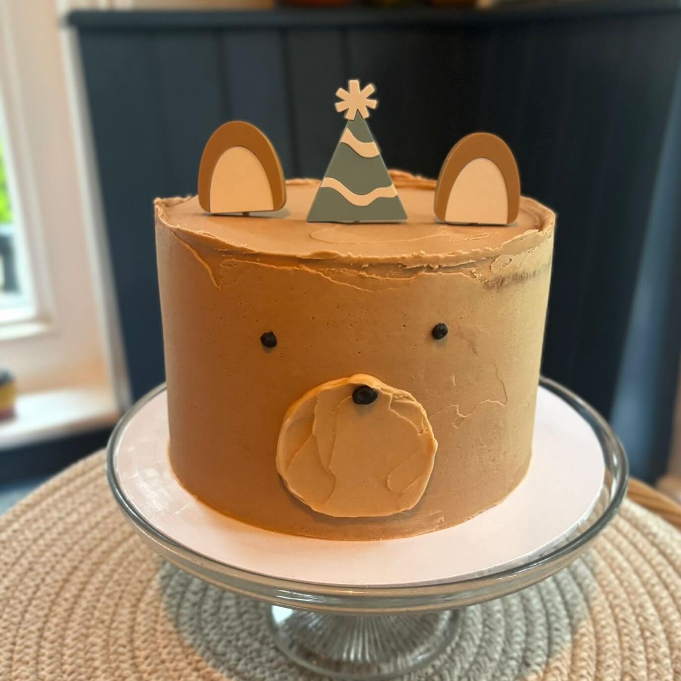 Acrylic bear ears & party hat set