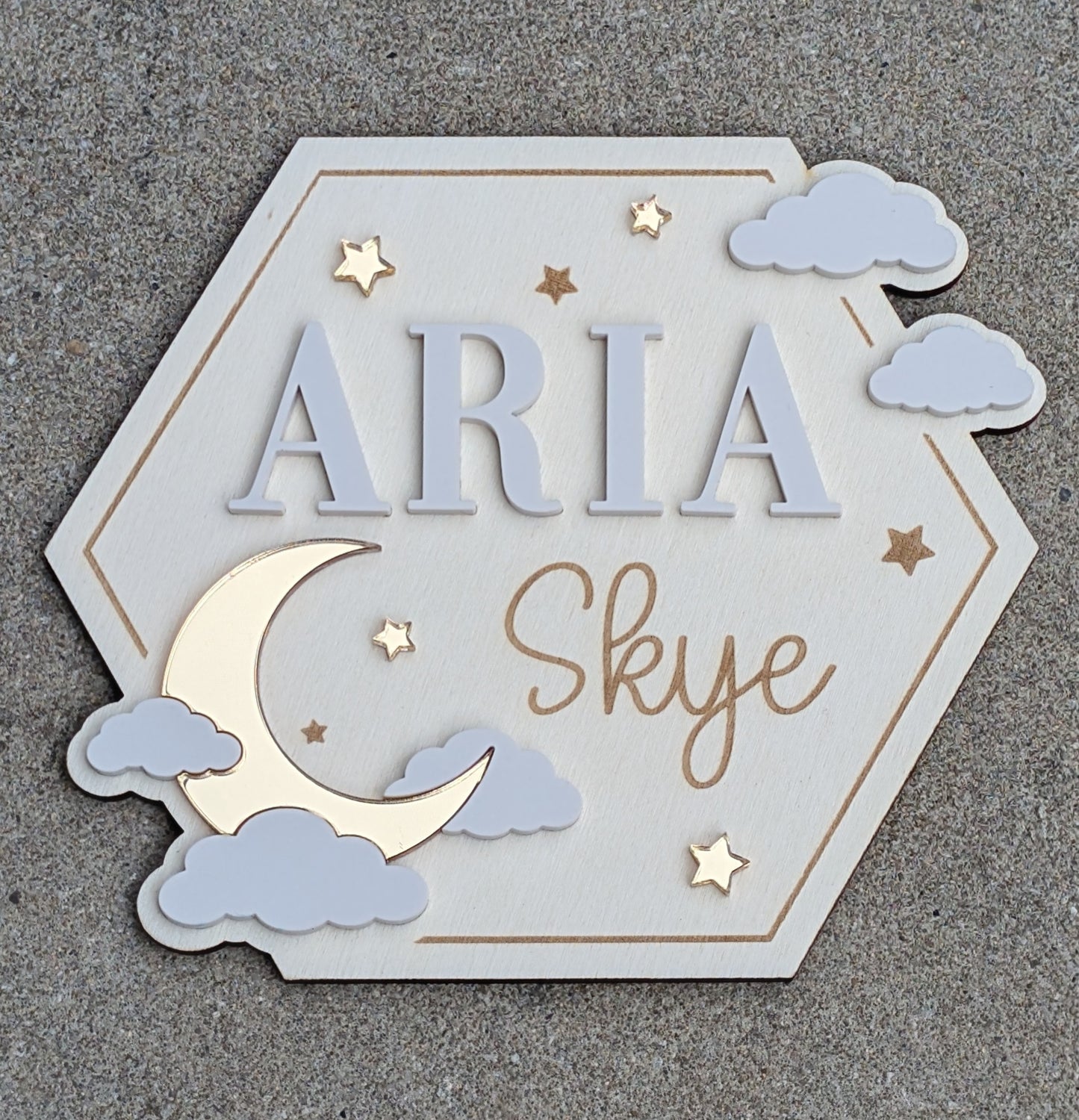 Wooden Baby Name Sign