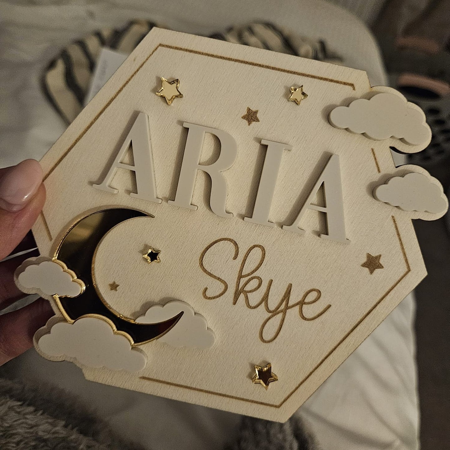 Wooden Baby Name Sign