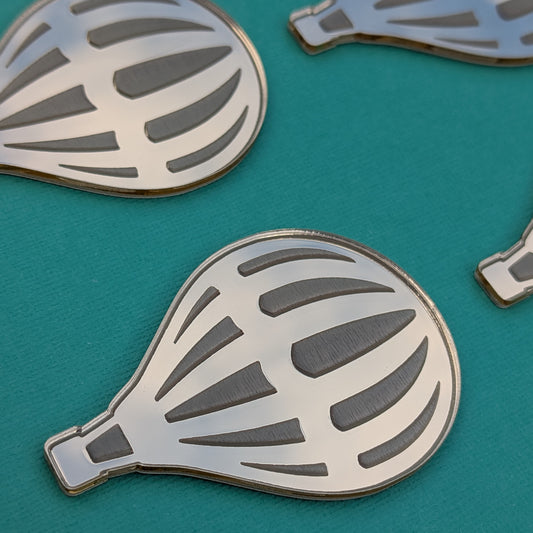 Gold Mirror acrylic hot air balloon cake charm set of 4