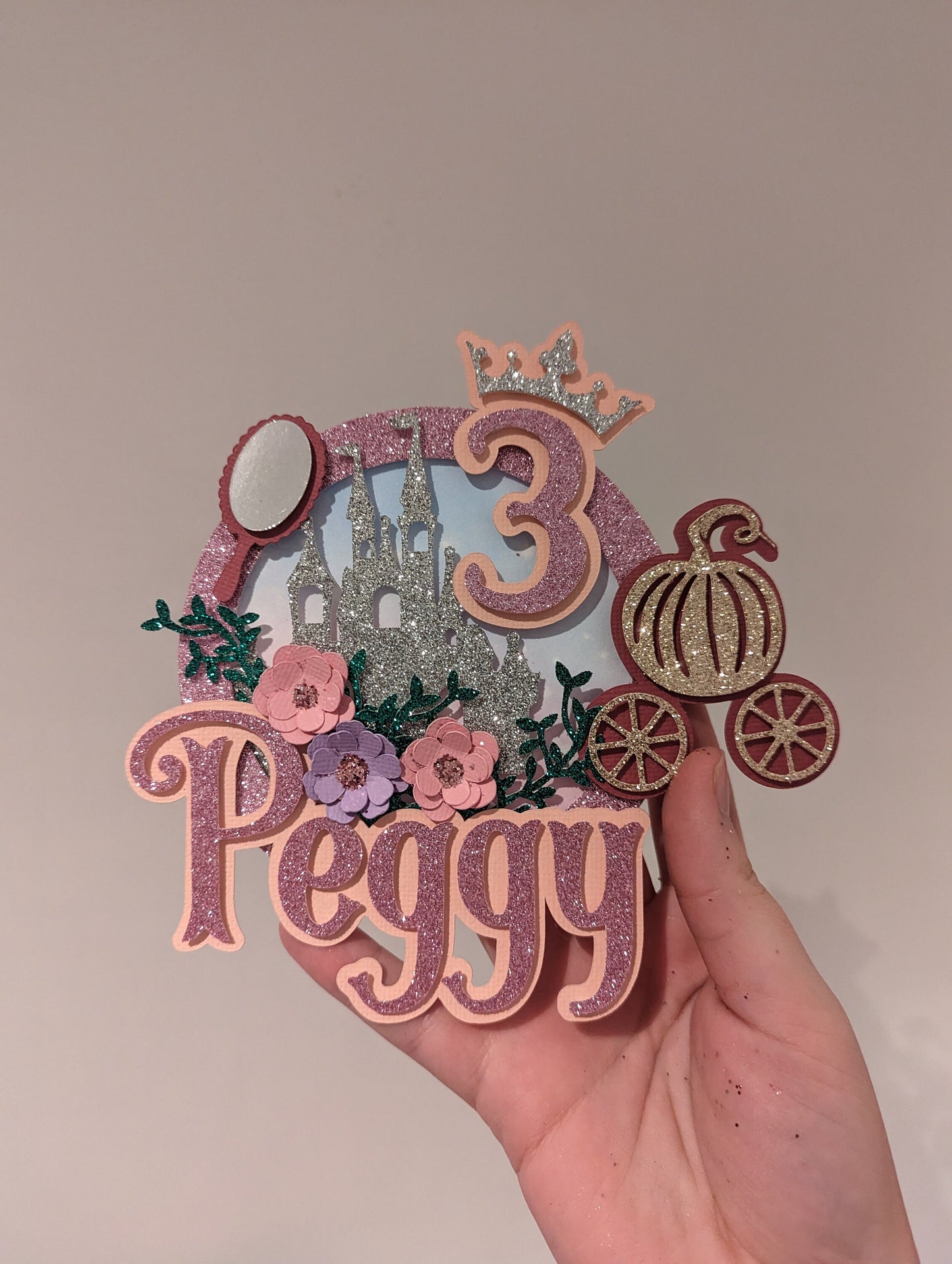Personalised princess cake topper