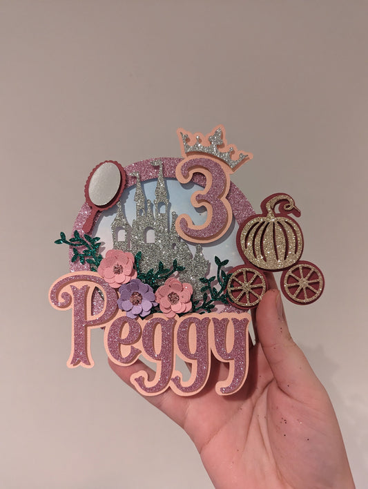 Personalised princess cake topper