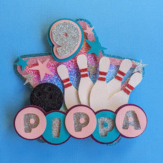 Ten pin Bowling cake topper