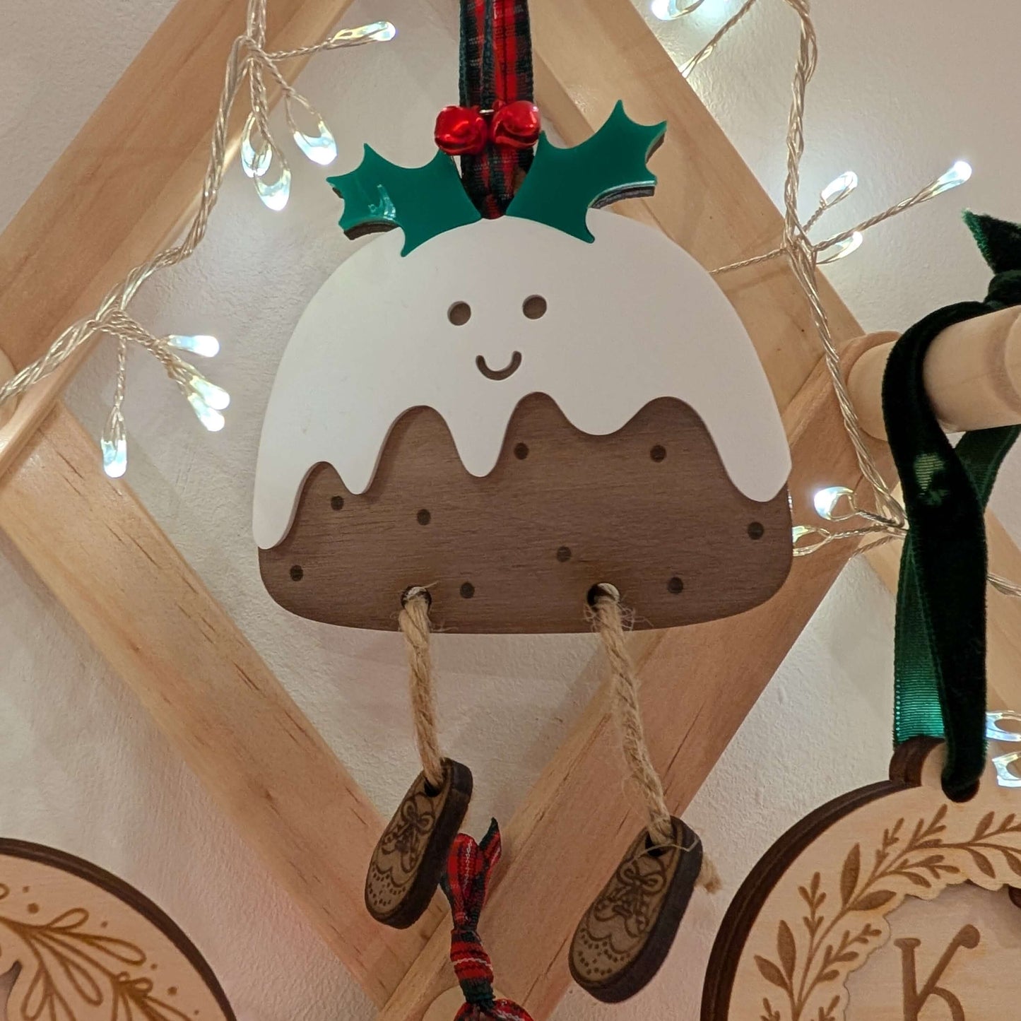 Stanley the Christmas pud hanging ornament