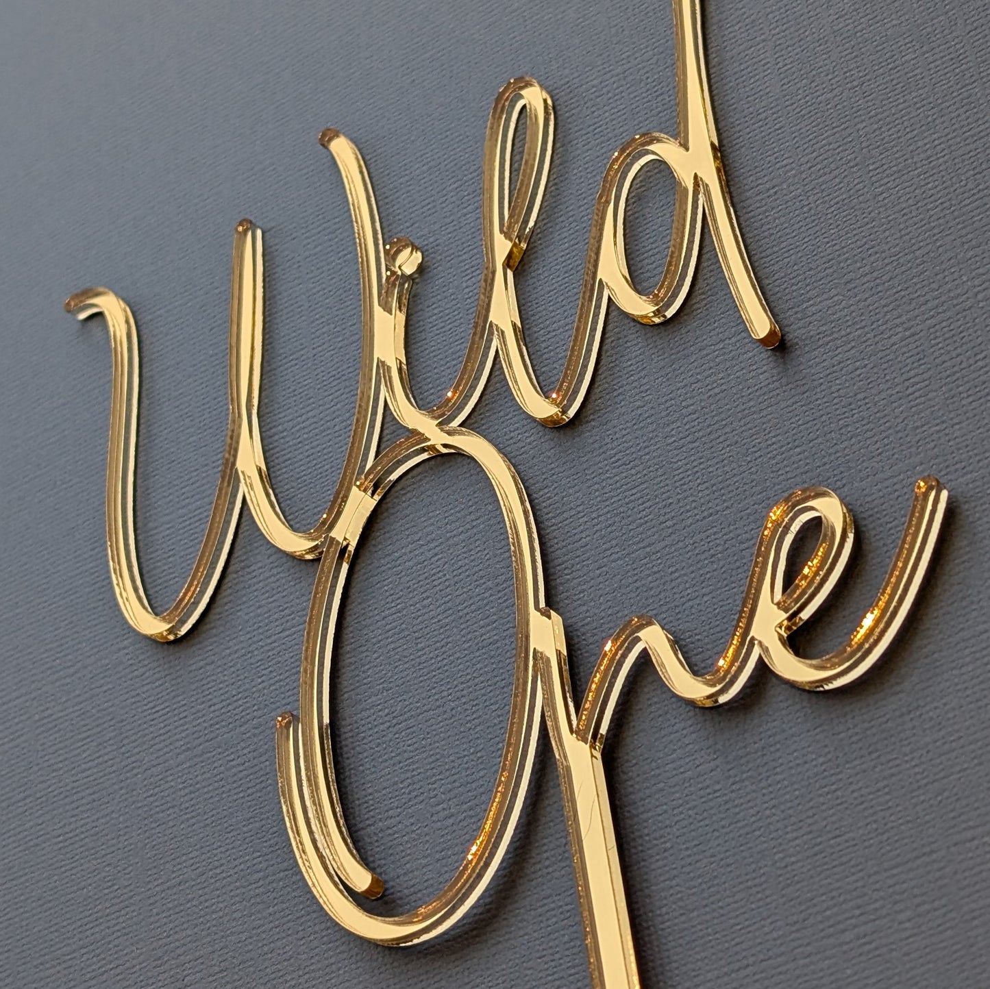 'Wild one' acrylic cake topper