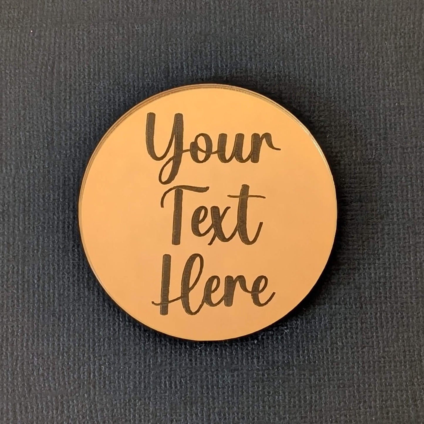 custom mirror acrylic 2 inch cupcake topper charm