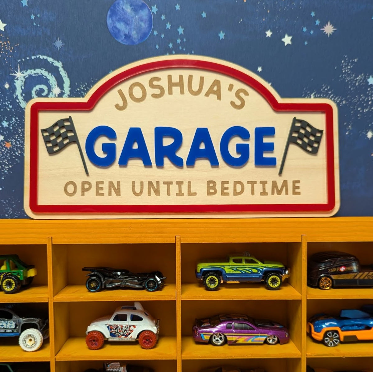 Garage playroom sign